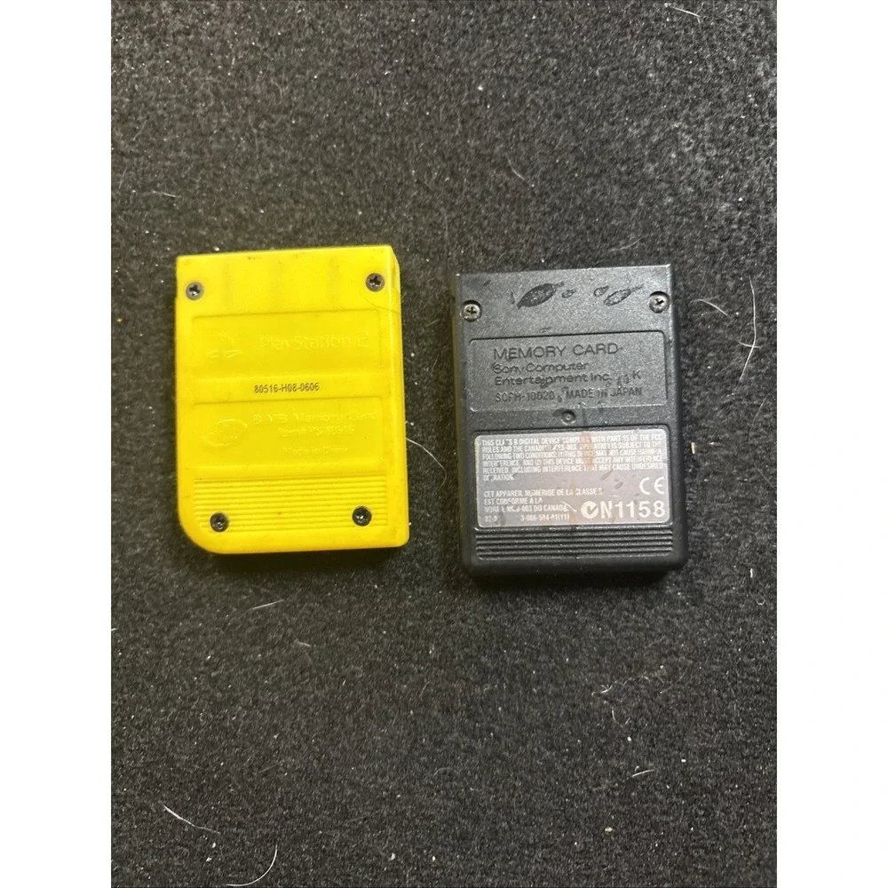 PS2 8mb Memory Card Official OEM Yellow Black red and Black IR Receiver